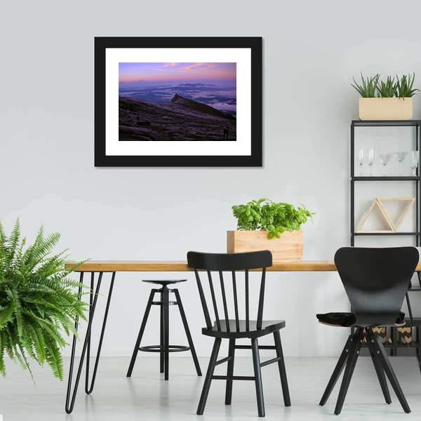 Mount Kinabalu During Dawn Canvas Wall Art-3 Horizontal-Gallery Wrap-25" x 16"-Tiaracle