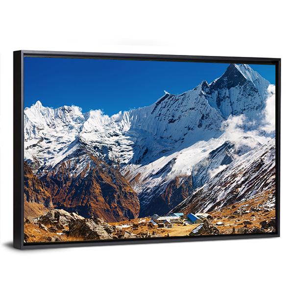 Mount Machhapuchhre Canvas Wall Art-3 Horizontal-Gallery Wrap-25" x 16"-Tiaracle