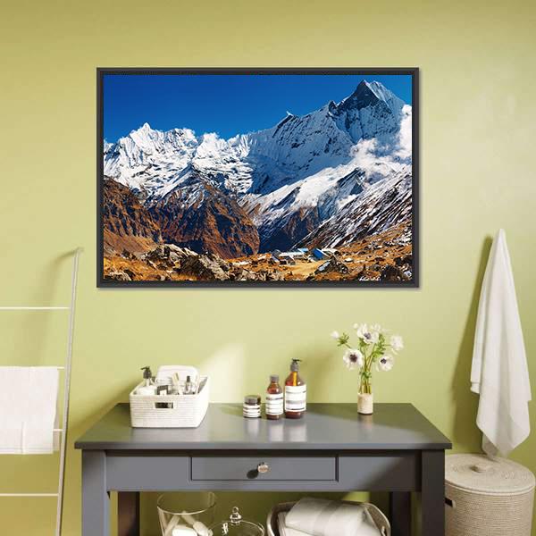 Mount Machhapuchhre Canvas Wall Art-3 Horizontal-Gallery Wrap-25" x 16"-Tiaracle