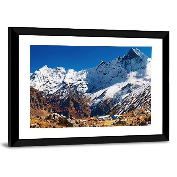 Mount Machhapuchhre Canvas Wall Art-3 Horizontal-Gallery Wrap-25" x 16"-Tiaracle