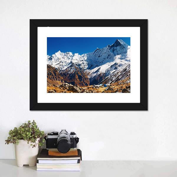 Mount Machhapuchhre Canvas Wall Art-3 Horizontal-Gallery Wrap-25" x 16"-Tiaracle
