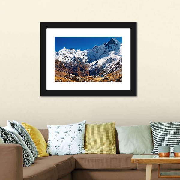 Mount Machhapuchhre Canvas Wall Art-3 Horizontal-Gallery Wrap-25" x 16"-Tiaracle