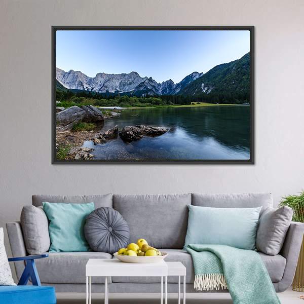 Mount Mangart In Italian Alps Canvas Wall Art-3 Horizontal-Gallery Wrap-25" x 16"-Tiaracle