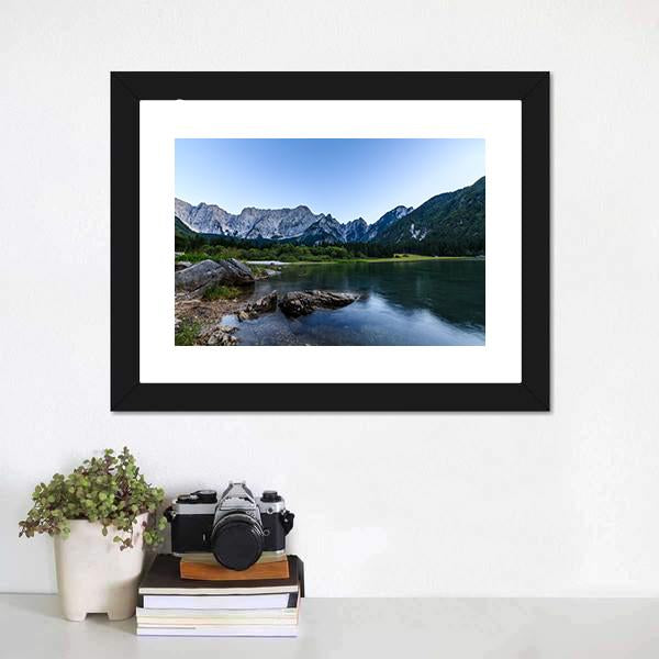 Mount Mangart In Italian Alps Canvas Wall Art-3 Horizontal-Gallery Wrap-25" x 16"-Tiaracle