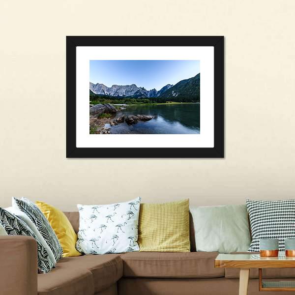 Mount Mangart In Italian Alps Canvas Wall Art-3 Horizontal-Gallery Wrap-25" x 16"-Tiaracle