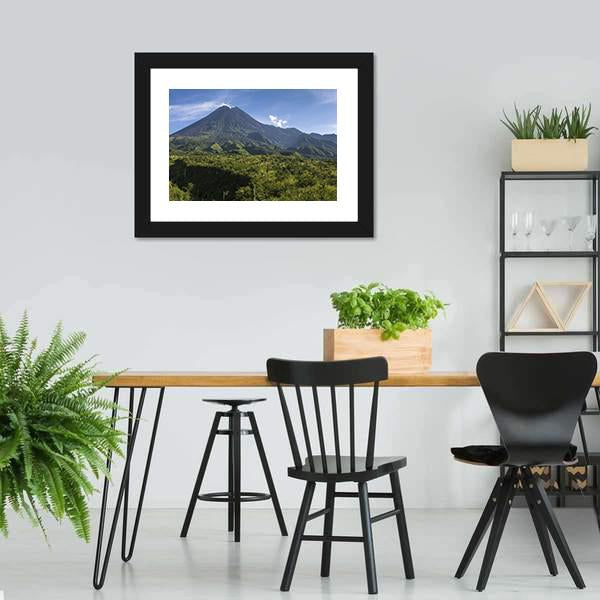 Mount Merapi In Indonesia Canvas Wall Art-3 Horizontal-Gallery Wrap-25" x 16"-Tiaracle
