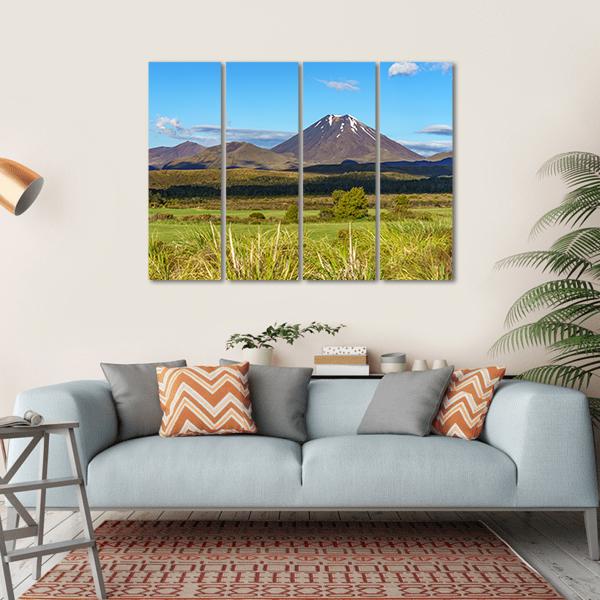 Mount Ngauruhoe Tongariro Canvas Wall Art-4 Horizontal-Gallery Wrap-34" x 24"-Tiaracle