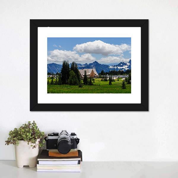 Mount Rainier In Summer Canvas Wall Art-3 Horizontal-Gallery Wrap-25" x 16"-Tiaracle