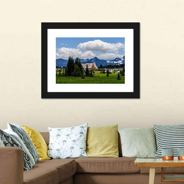 Mount Rainier In Summer Canvas Wall Art-3 Horizontal-Gallery Wrap-25" x 16"-Tiaracle