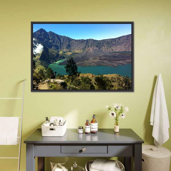 Mount Rinjani Canvas Wall Art-3 Horizontal-Gallery Wrap-25" x 16"-Tiaracle