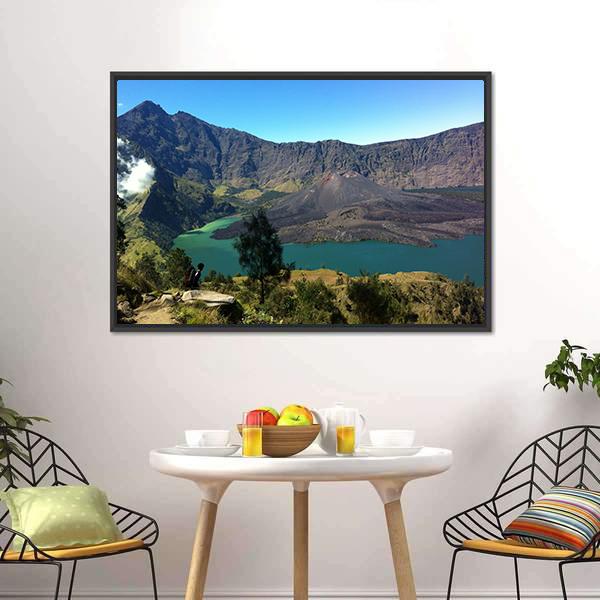 Mount Rinjani Canvas Wall Art-3 Horizontal-Gallery Wrap-25" x 16"-Tiaracle