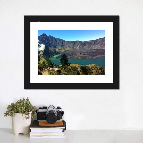 Mount Rinjani Canvas Wall Art-3 Horizontal-Gallery Wrap-25" x 16"-Tiaracle