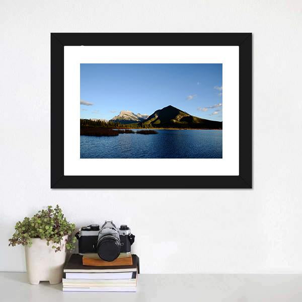 Mount Rundle & Vermilion Lake Canvas Wall Art-3 Horizontal-Gallery Wrap-25" x 16"-Tiaracle