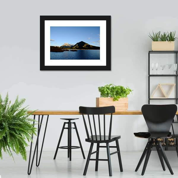 Mount Rundle & Vermilion Lake Canvas Wall Art-3 Horizontal-Gallery Wrap-25" x 16"-Tiaracle