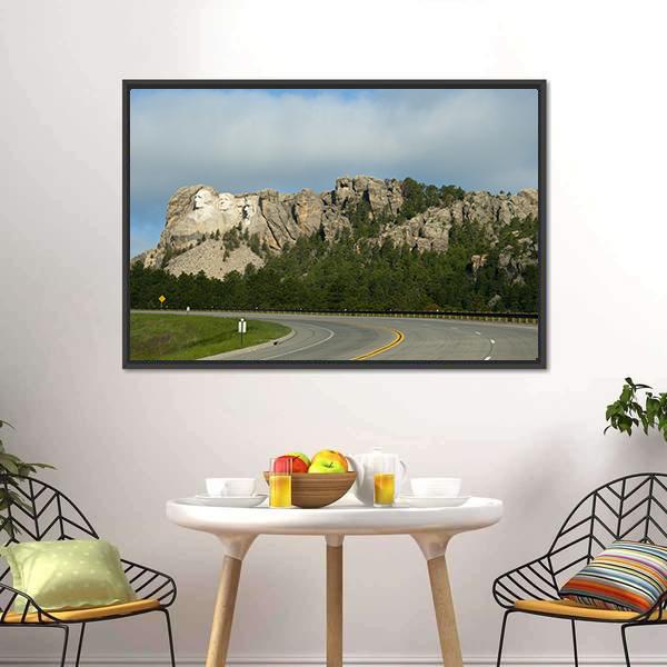 Mount Rushmore In Dakota Canvas Wall Art-3 Horizontal-Gallery Wrap-25" x 16"-Tiaracle