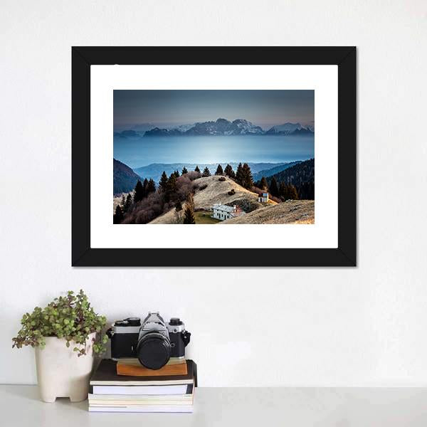 Mount Schiara Dolomite Peaks Canvas Wall Art-3 Horizontal-Gallery Wrap-25" x 16"-Tiaracle
