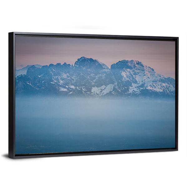 Mount Schiara Peaks Canvas Wall Art-3 Horizontal-Gallery Wrap-25" x 16"-Tiaracle