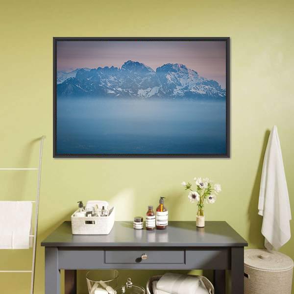 Mount Schiara Peaks Canvas Wall Art-3 Horizontal-Gallery Wrap-25" x 16"-Tiaracle