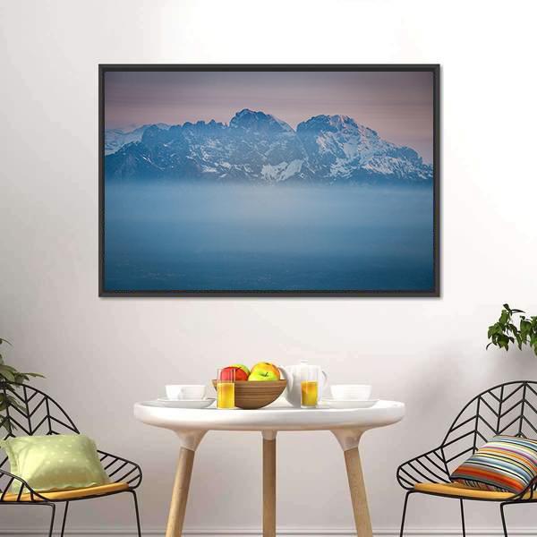 Mount Schiara Peaks Canvas Wall Art-3 Horizontal-Gallery Wrap-25" x 16"-Tiaracle