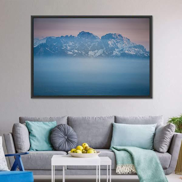 Mount Schiara Peaks Canvas Wall Art-3 Horizontal-Gallery Wrap-25" x 16"-Tiaracle
