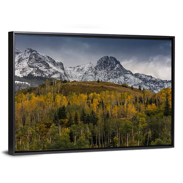 Mount Sneffels In Autumn Canvas Wall Art-3 Horizontal-Gallery Wrap-25" x 16"-Tiaracle
