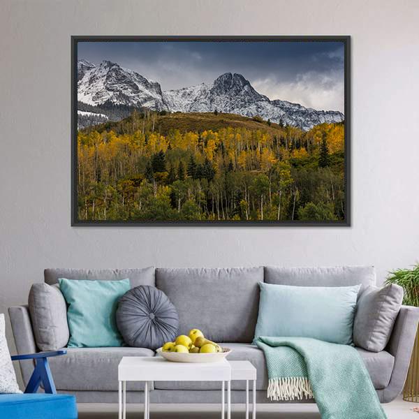 Mount Sneffels In Autumn Canvas Wall Art-3 Horizontal-Gallery Wrap-25" x 16"-Tiaracle