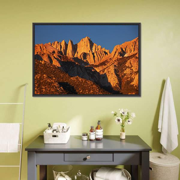 Mount Whitney Canvas Wall Art-3 Horizontal-Gallery Wrap-25" x 16"-Tiaracle
