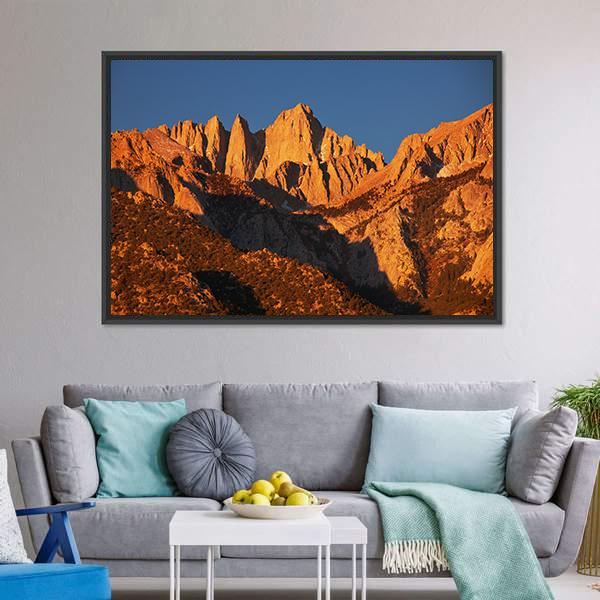 Mount Whitney Canvas Wall Art-3 Horizontal-Gallery Wrap-25" x 16"-Tiaracle