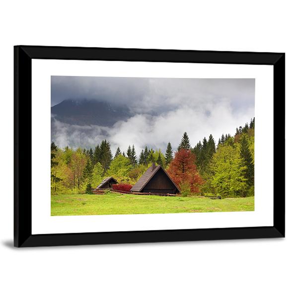 Mountain Alps Landscape Canvas Wall Art-3 Horizontal-Gallery Wrap-25" x 16"-Tiaracle
