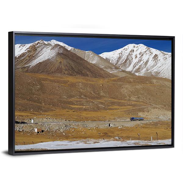 Mountain At Khunjerab Pass Canvas Wall Art-3 Horizontal-Gallery Wrap-25" x 16"-Tiaracle