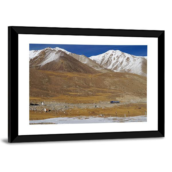 Mountain At Khunjerab Pass Canvas Wall Art-3 Horizontal-Gallery Wrap-25" x 16"-Tiaracle
