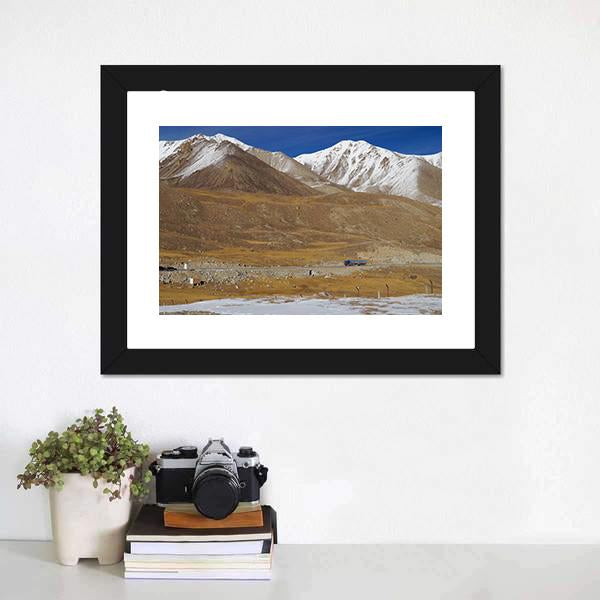 Mountain At Khunjerab Pass Canvas Wall Art-3 Horizontal-Gallery Wrap-25" x 16"-Tiaracle