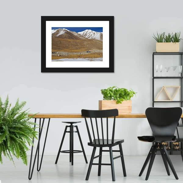 Mountain At Khunjerab Pass Canvas Wall Art-3 Horizontal-Gallery Wrap-25" x 16"-Tiaracle
