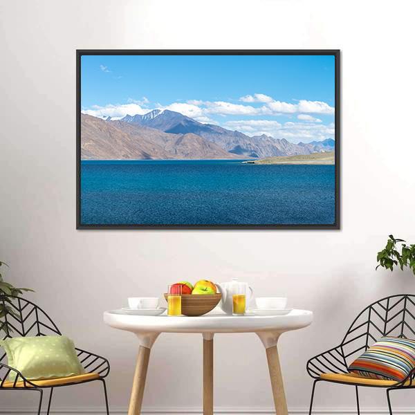 Mountain At Pangong Lake Canvas Wall Art-3 Horizontal-Gallery Wrap-25" x 16"-Tiaracle