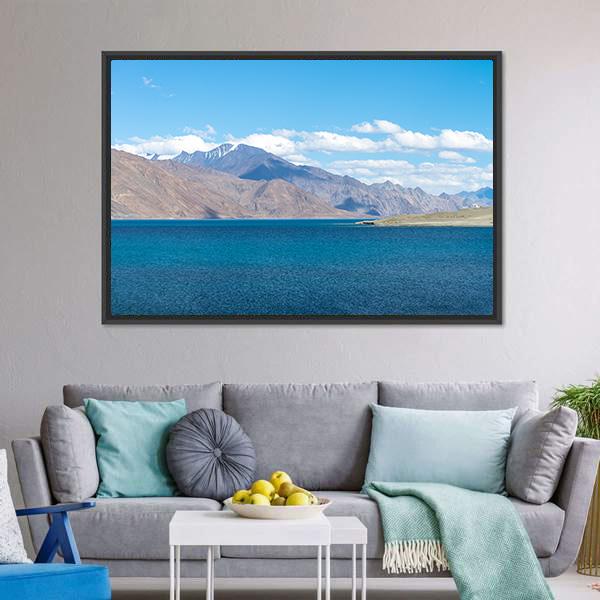Mountain At Pangong Lake Canvas Wall Art-3 Horizontal-Gallery Wrap-25" x 16"-Tiaracle