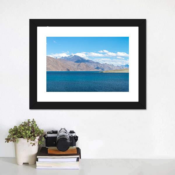 Mountain At Pangong Lake Canvas Wall Art-3 Horizontal-Gallery Wrap-25" x 16"-Tiaracle