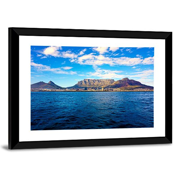 Mountain At The Sea Shore Canvas Wall Art-3 Horizontal-Gallery Wrap-25" x 16"-Tiaracle