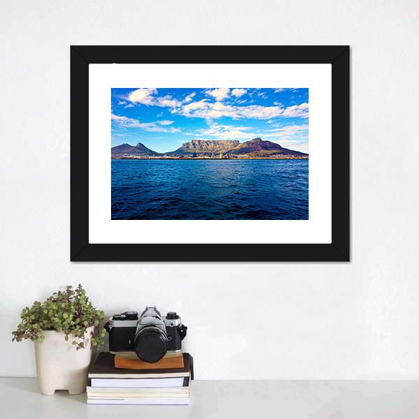 Mountain At The Sea Shore Canvas Wall Art-3 Horizontal-Gallery Wrap-25" x 16"-Tiaracle