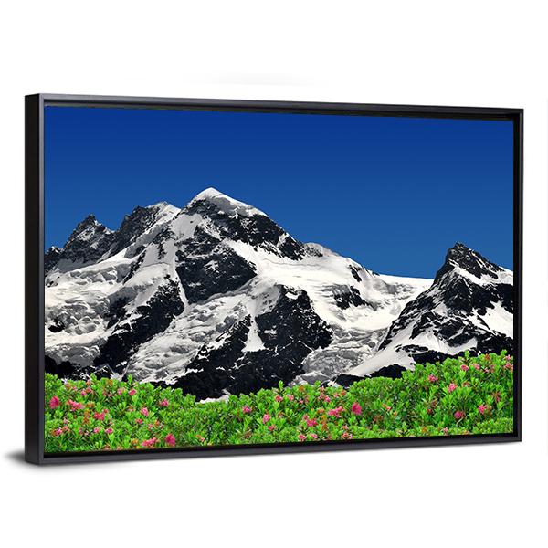Mountain Breithorn Canvas Wall Art-3 Horizontal-Gallery Wrap-25" x 16"-Tiaracle