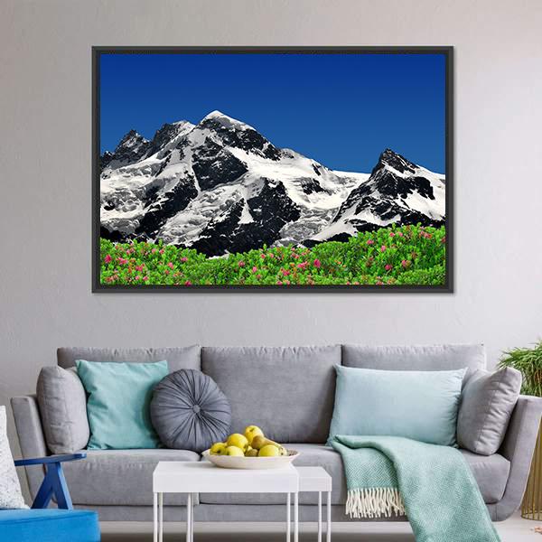 Mountain Breithorn Canvas Wall Art-3 Horizontal-Gallery Wrap-25" x 16"-Tiaracle