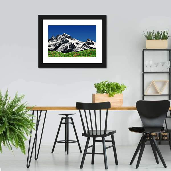 Mountain Breithorn Canvas Wall Art-3 Horizontal-Gallery Wrap-25" x 16"-Tiaracle