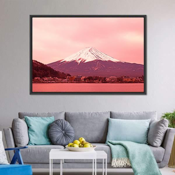 Mountain Fuji At Morning Canvas Wall Art-3 Horizontal-Gallery Wrap-25" x 16"-Tiaracle