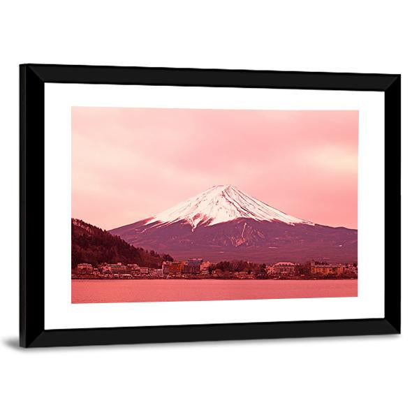Mountain Fuji At Morning Canvas Wall Art-3 Horizontal-Gallery Wrap-25" x 16"-Tiaracle