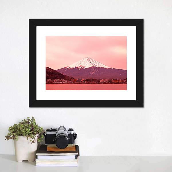 Mountain Fuji At Morning Canvas Wall Art-3 Horizontal-Gallery Wrap-25" x 16"-Tiaracle
