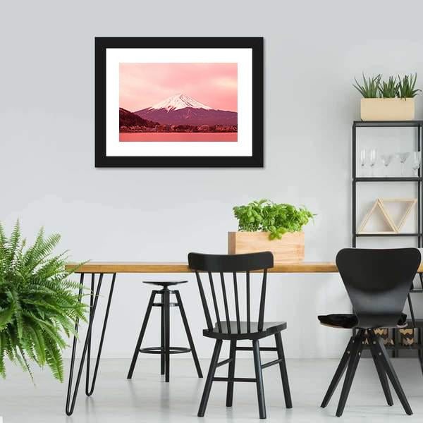 Mountain Fuji At Morning Canvas Wall Art-3 Horizontal-Gallery Wrap-25" x 16"-Tiaracle