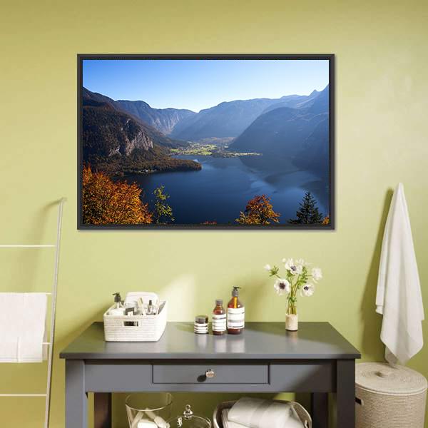 Mountain Lake In Austria Canvas Wall Art-3 Horizontal-Gallery Wrap-25" x 16"-Tiaracle