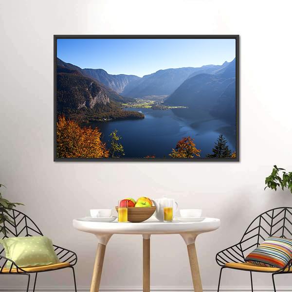 Mountain Lake In Austria Canvas Wall Art-3 Horizontal-Gallery Wrap-25" x 16"-Tiaracle