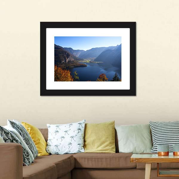 Mountain Lake In Austria Canvas Wall Art-3 Horizontal-Gallery Wrap-25" x 16"-Tiaracle