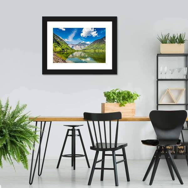 Mountain Lake &amp; Mountains Canvas Wall Art-3 Horizontal-Gallery Wrap-25" x 16"-Tiaracle