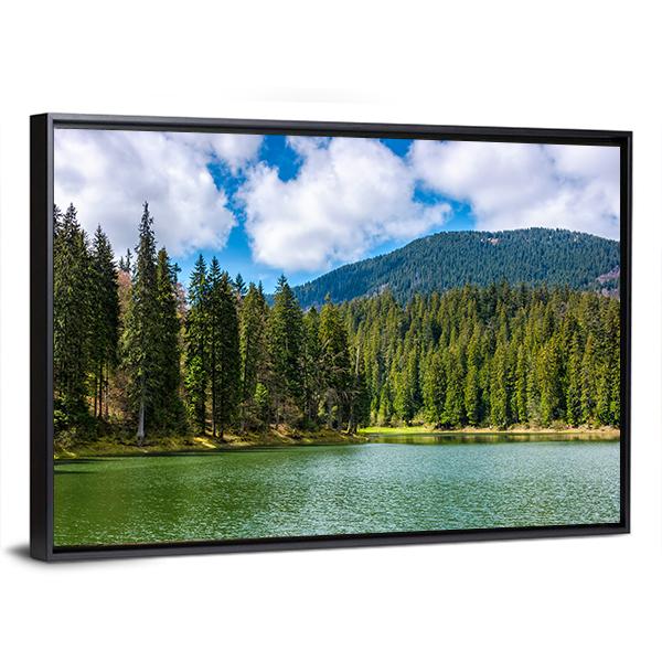 Mountain Lake Synevir Canvas Wall Art-3 Horizontal-Gallery Wrap-25" x 16"-Tiaracle